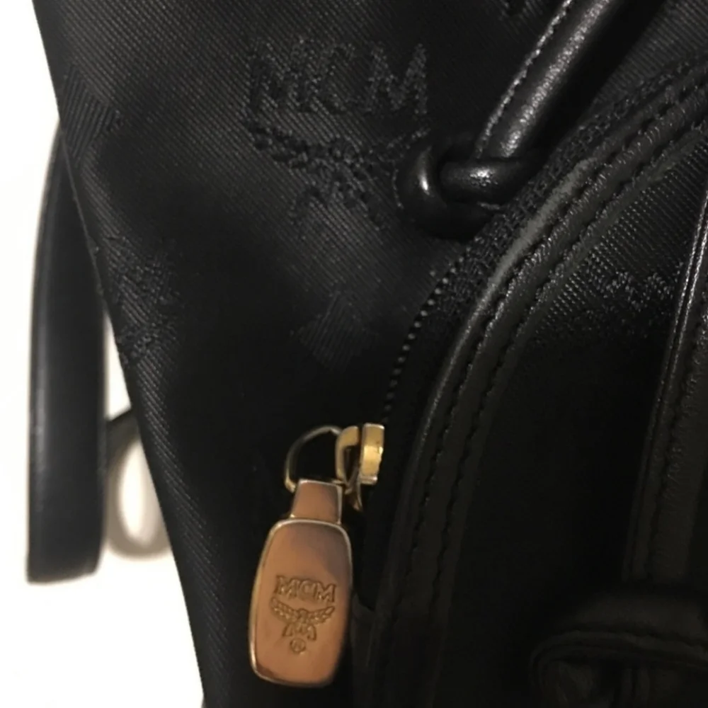 NWOT MCM Nylon Drawstring Backpack EUC